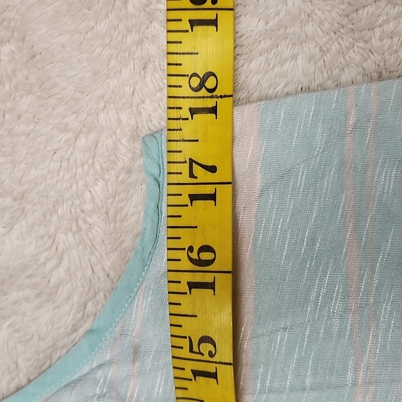 Lilka Anthropologie Sleeveless Striped Tank Top Size Small Blue & White - Picture 10 of 12